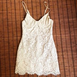 Tobi white lace dress
